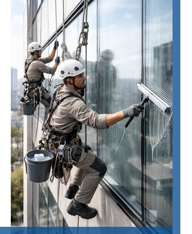 Мойка окон альпинистами в Ессентуках от 4589 р. | ВЫСОТНИК-Ссн