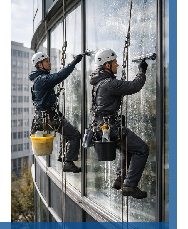 Мойка панорамных окон в Ессентуках от 357 р. заказать у ВЫСОТНИК-Ссн