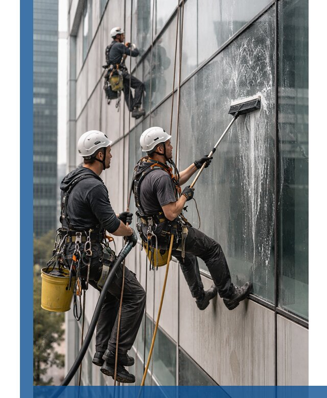 Профессиональная высотная мойка фасадов зданий в Ессентуках