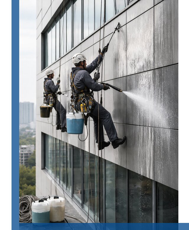 Профессиональная мойка вентилируемых фасадов в Ессентуках