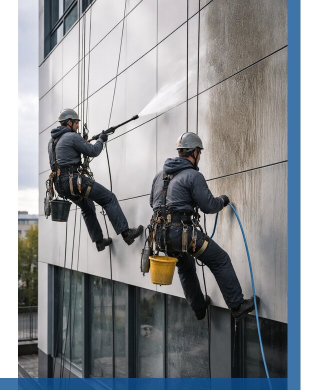 Мойка фасада из композита в Ессентуках по цене от 306 р. | ВЫСОТНИК-Ссн