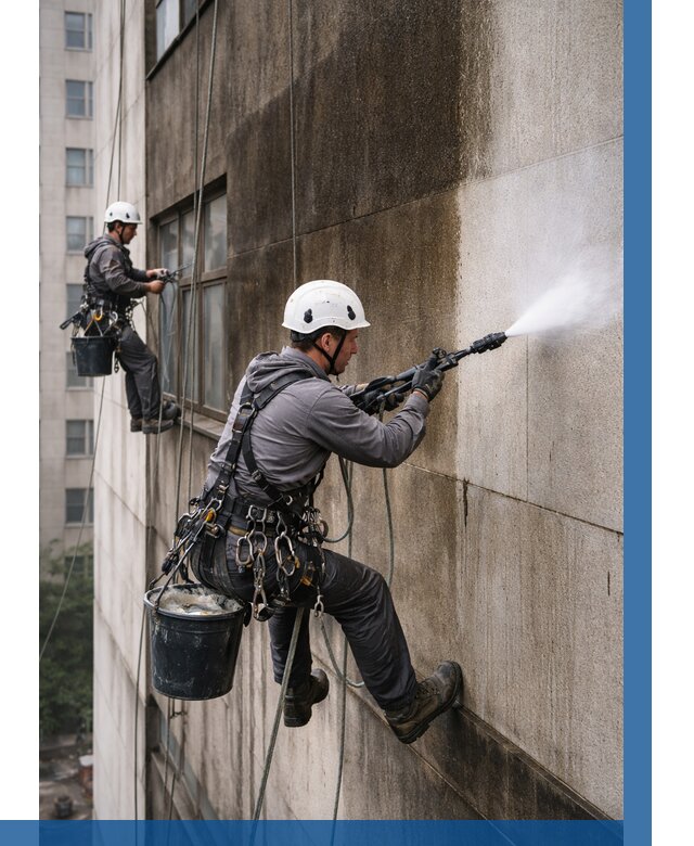 Очистка фасада от копоти в Ессентуках от 255 р. | ВЫСОТНИК-Ссн