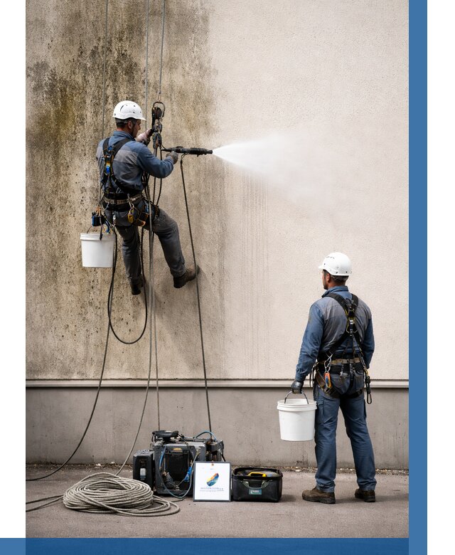 Очистка фасада от плесени в Ессентуках от 306 р. | ВЫСОТНИК-Ссн