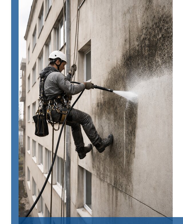 Профессиональная очистка фасадов от плесени в Ессентуках