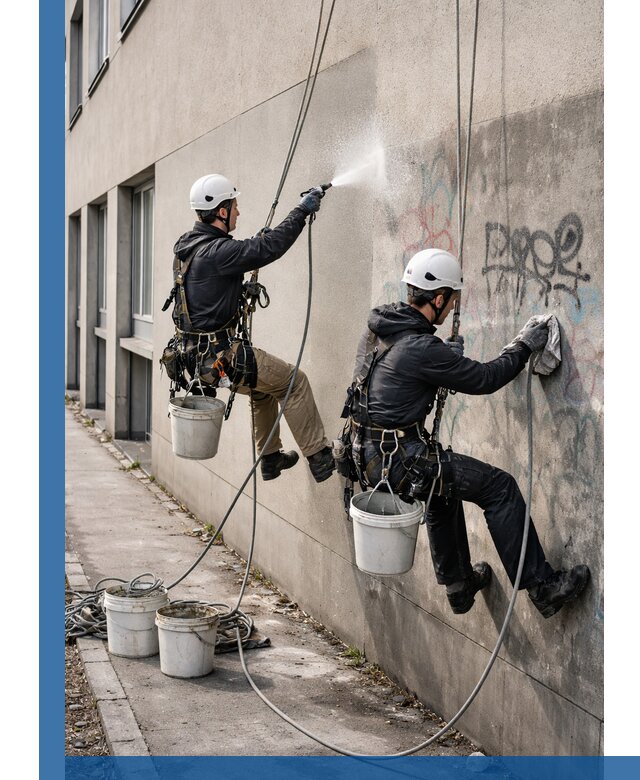 Антиграффити покрытие фасада с защитой от надписей в Ессентуках