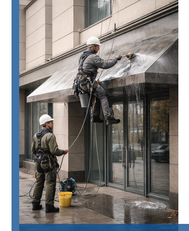 Профессиональная мойка козырьков и навесов в Ессентуках