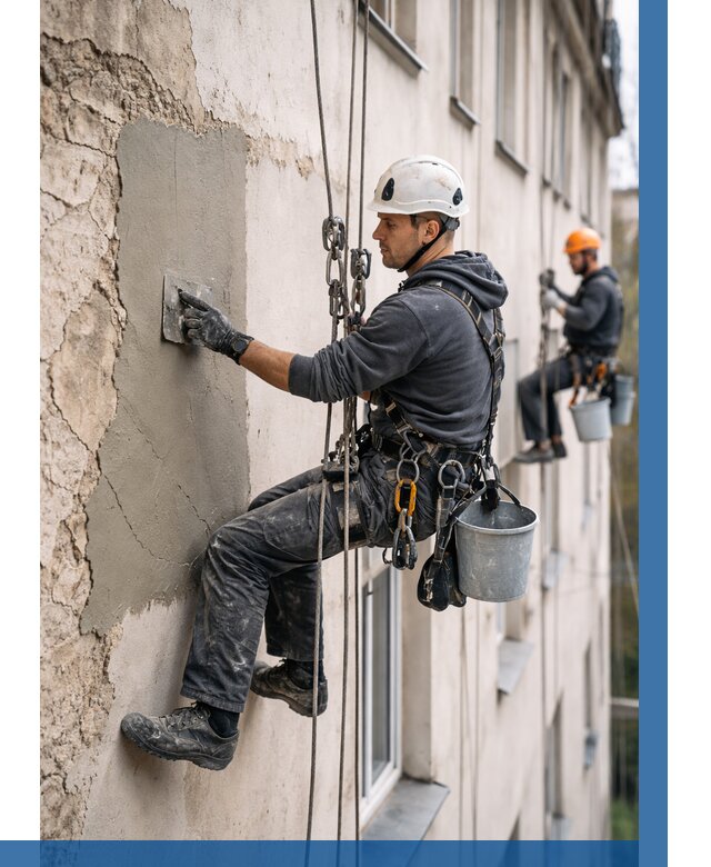 Восстановление штукатурки фасада в Ессентуках от 1224 р. | ВЫСОТНИК-Ссн