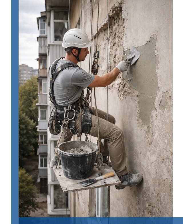 Восстановление фасадной штукатурки в Ессентуках с гарантией качества