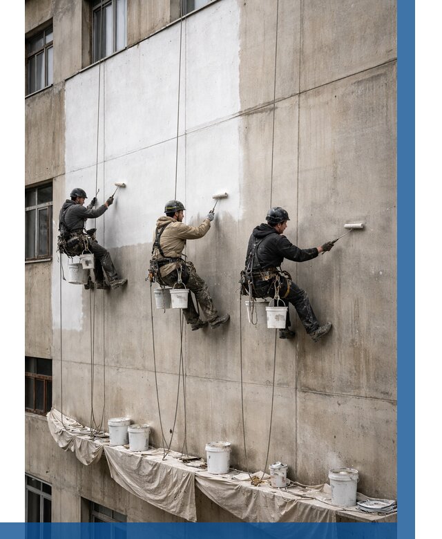 Покраска бетонного фасада в Ессентуках от 357 р за м2 | ВЫСОТНИК-Ссн