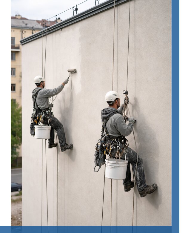 Покраска оштукатуренного фасада в Ессентуках от 326 р. | ВЫСОТНИК-Ссн