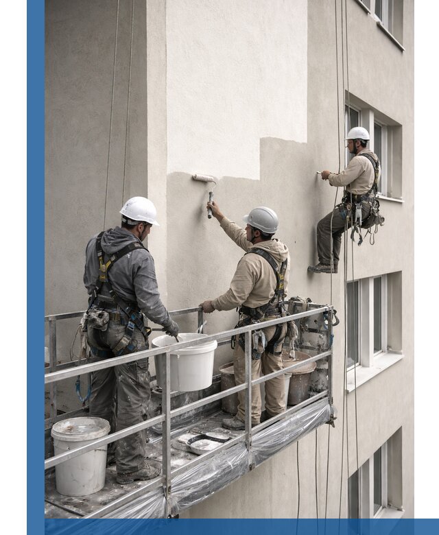 Покраска оштукатуренного фасада в Ессентуках под ключ с гарантией