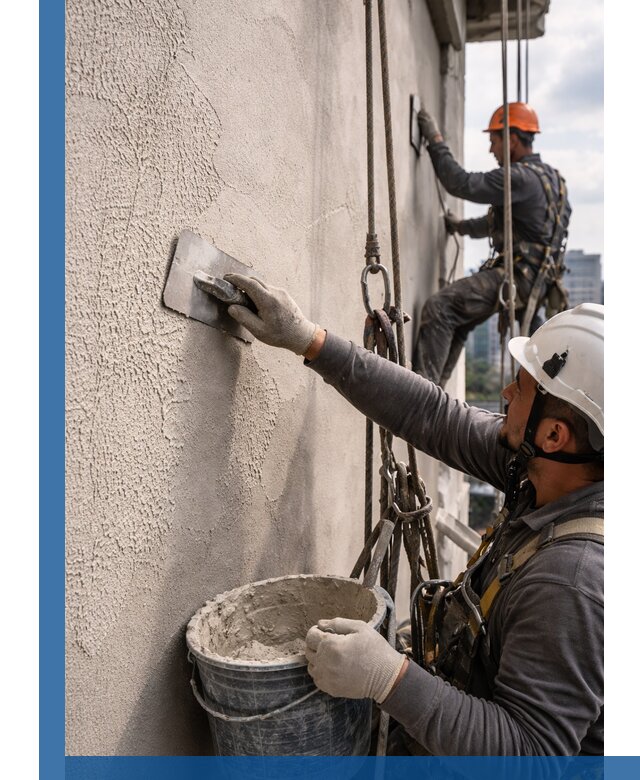 Декоративная штукатурка фасада с утеплением и защитой в Ессентуках