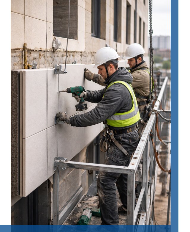 Монтаж фасадных термопанелей в Ессентуках от 1530 р. | ВЫСОТНИК-Ссн