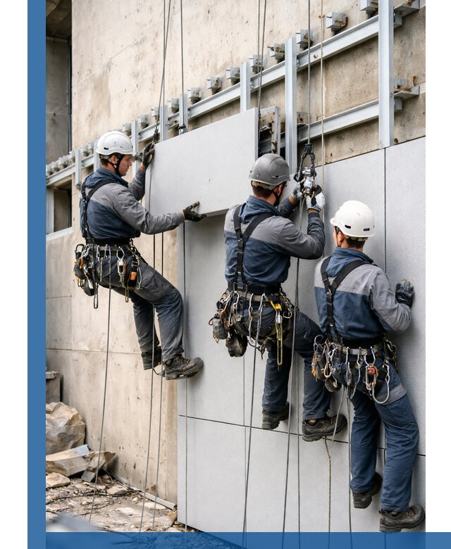 Монтаж вентилируемого фасада в Ессентуках под ключ с гарантией качества