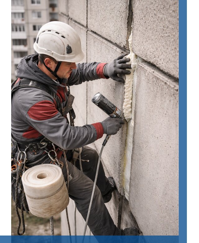 Утепление межпанельных швов в Ессентуках от 714 р. | ВЫСОТНИК-Ссн