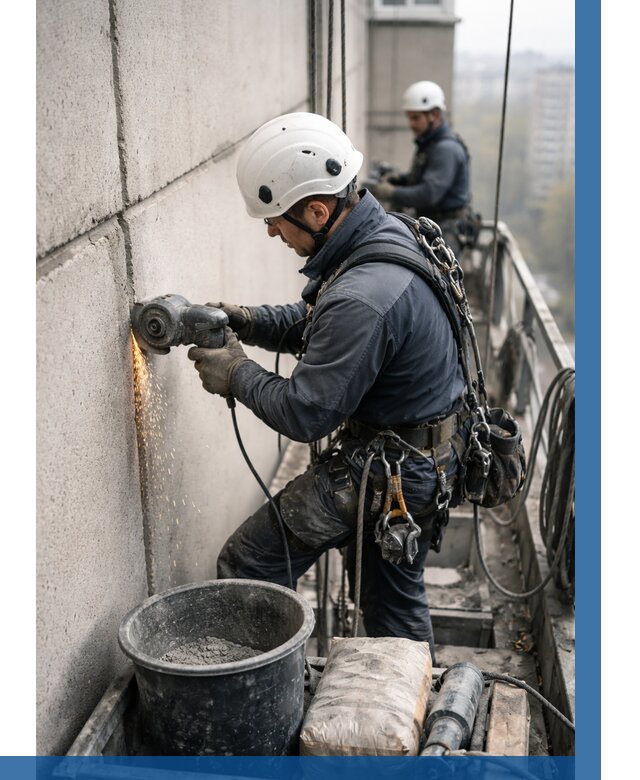 Штробление межпанельных швов в Ессентуках от 1224 р. | ВЫСОТНИК-Ссн