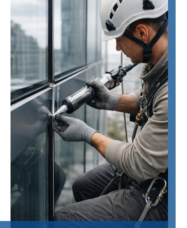 Герметизация стыков витража в Ессентуках от 1224 р. | ВЫСОТНИК-Ссн