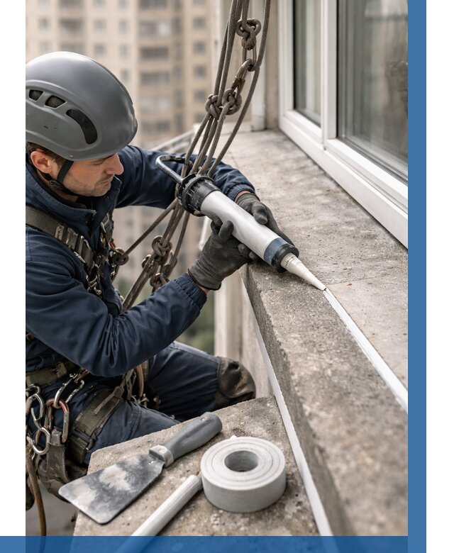 Герметизация балконного козырька в Ессентуках от 4589 р. | ВЫСОТНИК-Ссн