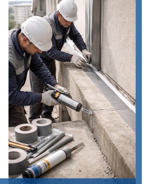 Герметизация примыкания балкона в Ессентуках от 4589 р. | ВЫСОТНИК-Ссн