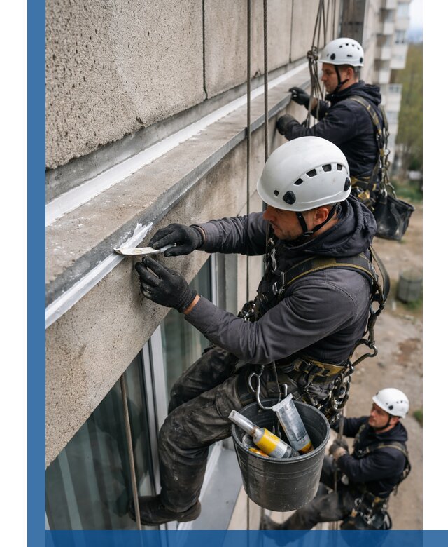 Герметизация примыкания балкона в Ессентуках под ключ с гарантией