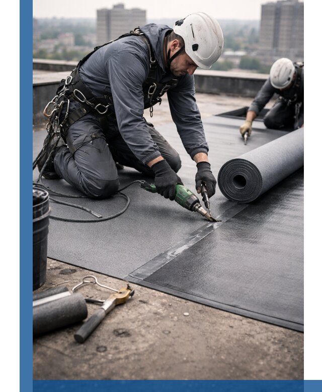 Ремонт мягкой кровли в Ессентуках с выездом промальпинистов