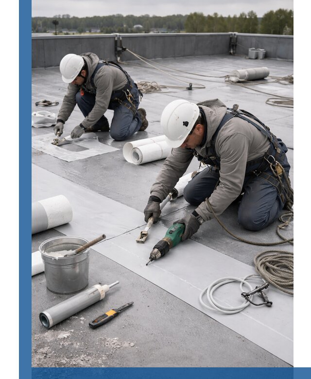 Ремонт мембранной кровли в Ессентуках качественно и с гарантией