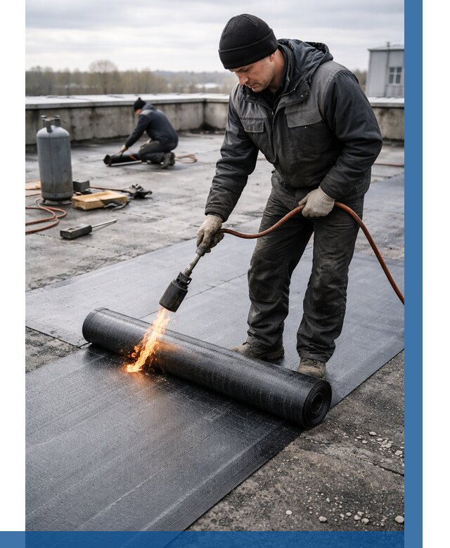 Ремонт наплавляемой кровли в Ессентуках от 714 р. | ВЫСОТНИК-Ссн