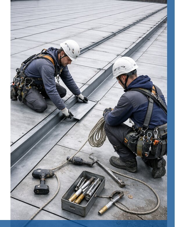 Ремонт фальцевой кровли в Ессентуках от 714 р. | ВЫСОТНИК-Ссн