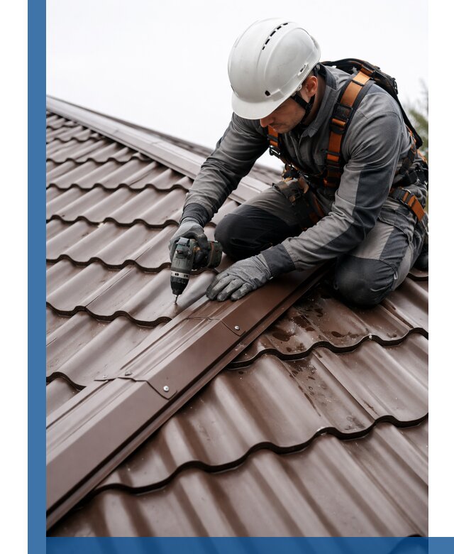 Ремонт металлочерепицы на крыше в Ессентуках профессионально