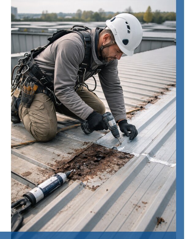 Ремонт профнастила на кровле в Ессентуках от 714 р. | ВЫСОТНИК-Ссн