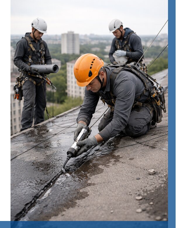 Устранение протечек кровли в Ессентуках от 12236 р. | ВЫСОТНИК-Ссн