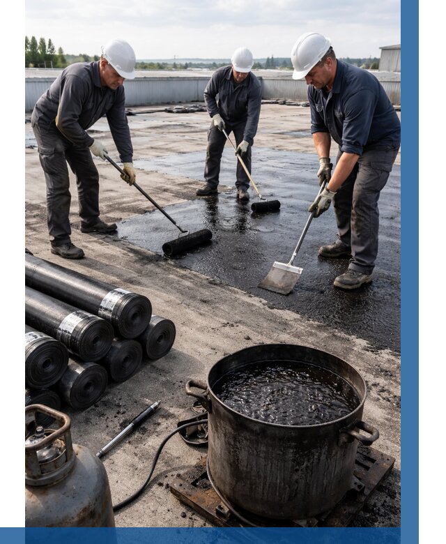 Гидроизоляция кровли мастикой в Ессентуках от 612 р. | ВЫСОТНИК-Ссн