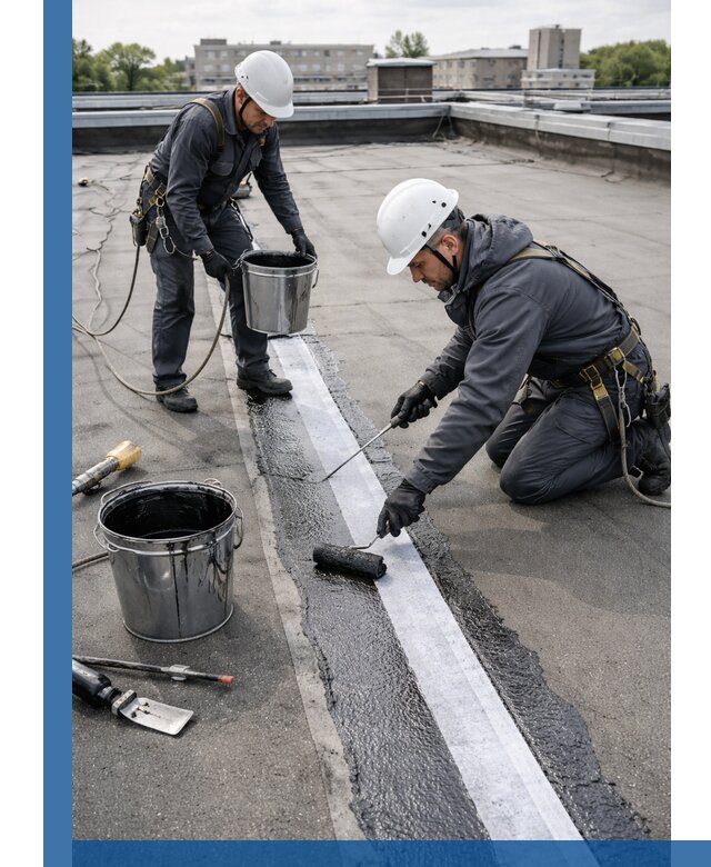 Гидроизоляция кровли мастикой в Ессентуках надежная защита