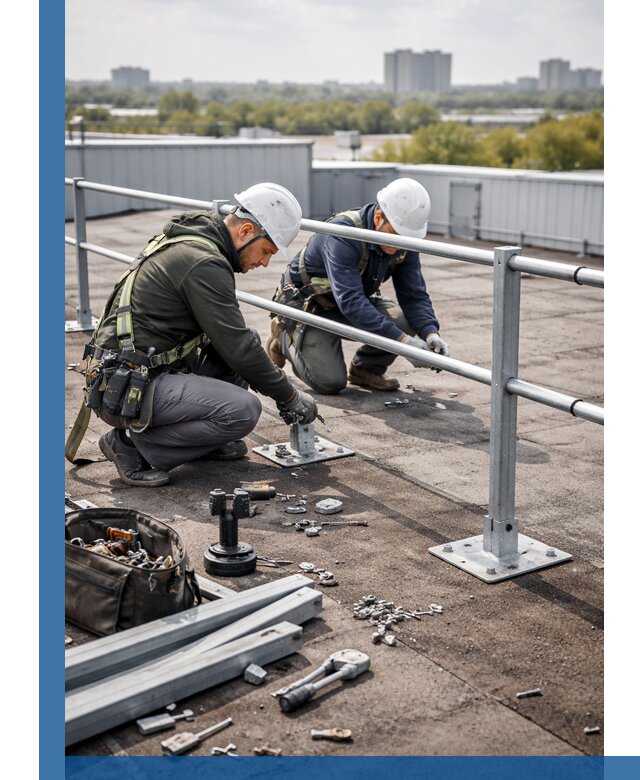 Монтаж кровельного ограждения в Ессентуках под ключ с гарантией