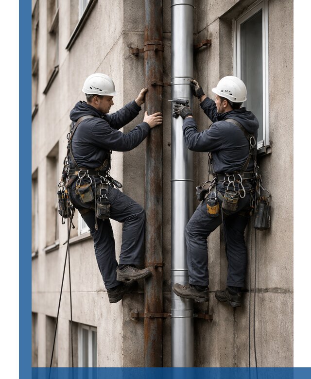 Замена водосточных труб в Ессентуках: монтаж и демонтаж под ключ