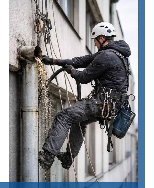 Прочистка водосточных труб в Ессентуках от 3569 р. | ВЫСОТНИК-Ссн