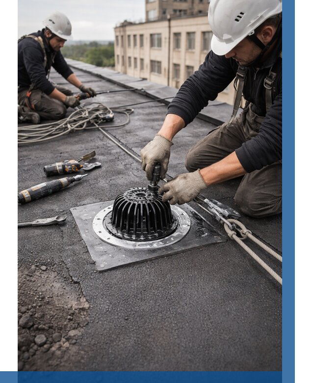 Установка водосточных воронок в Ессентуках цена от 3569 р. | ВЫСОТНИК-Ссн