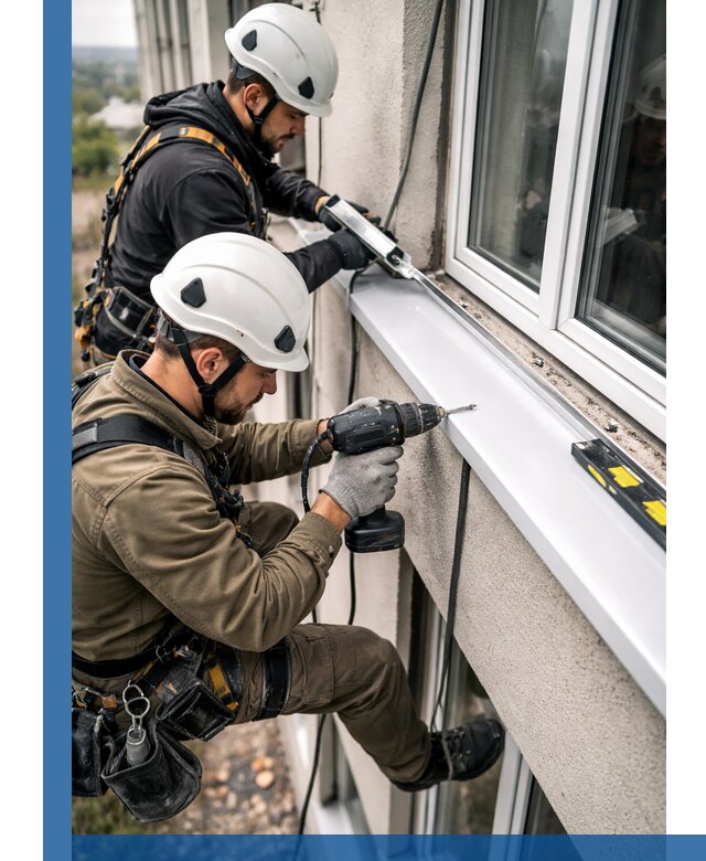 Профессиональный монтаж оконных отливов и отведения воды в Ессентуках