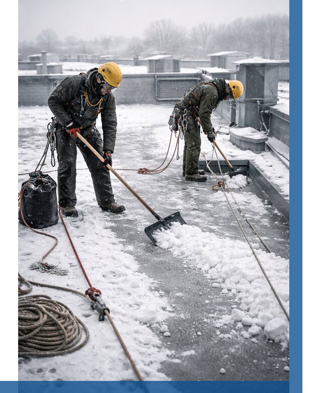 Очистка крыши от снега в Ессентуках от 7648 р. | ВЫСОТНИК-Ссн