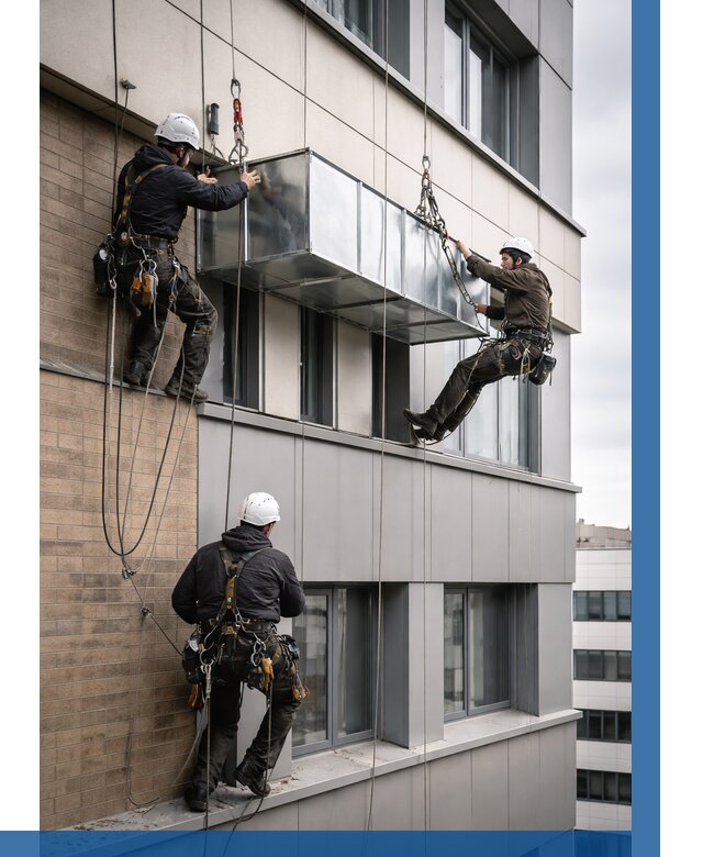 Монтаж воздуховодов на фасаде в Ессентуках от 1530 р. | ВЫСОТНИК-Ссн