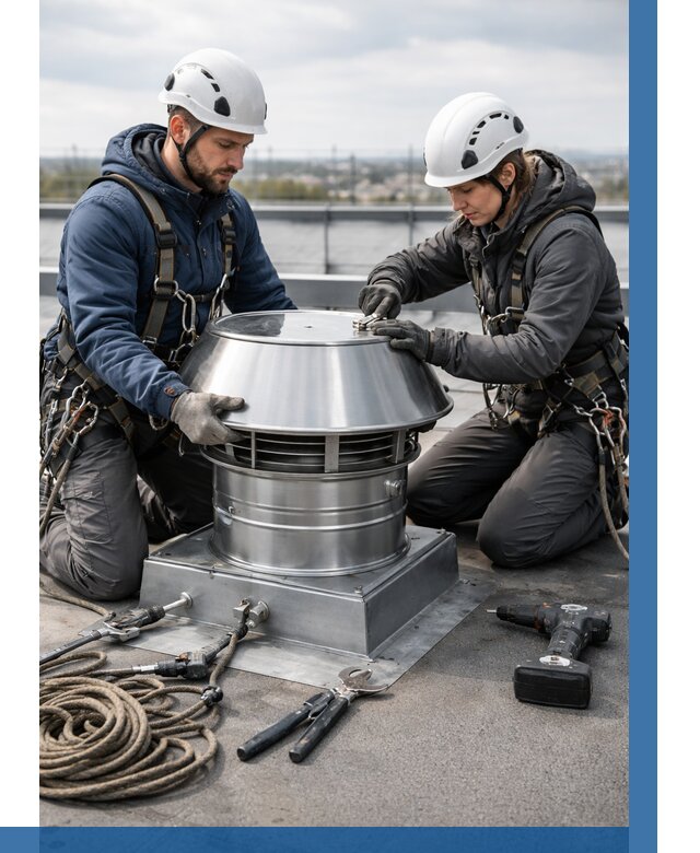 Установка дефлекторов на кровле в Ессентуках от 4589 р. | ВЫСОТНИК-Ссн