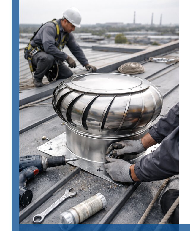 Установка дефлекторов на кровле в Ессентуках профессионально