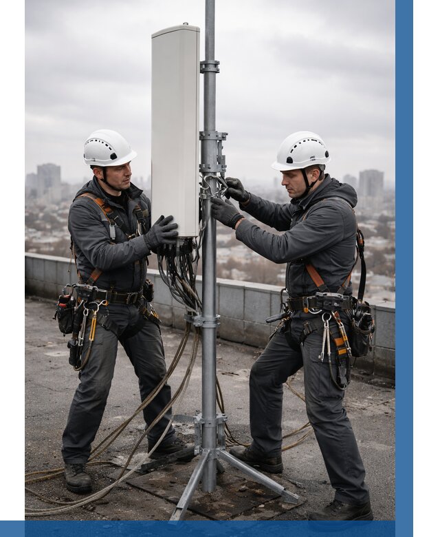 Монтаж антенн связи на крыше в Ессентуках от 8667 р. | ВЫСОТНИК-Ссн