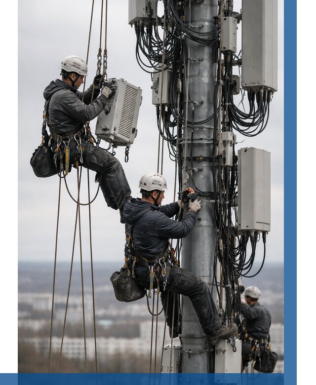 Монтаж оборудования связи на мачте в Ессентуках от 7648 р. | ВЫСОТНИК-Ссн
