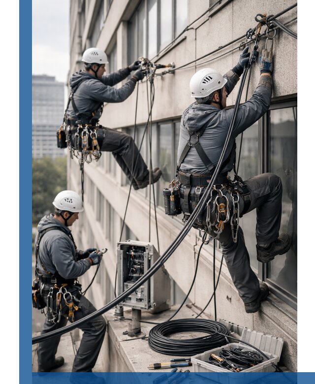 Прокладка оптоволоконного кабеля в Ессентуках под ключ с тестированием