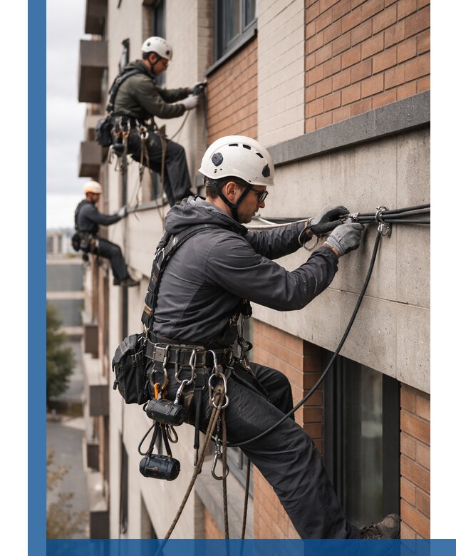 Крепление кабеля на фасаде монтаж и крепеж в Ессентуках