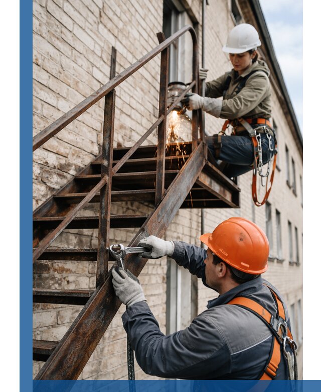 Ремонт и восстановление пожарных лестниц с выездом в Ессентуках