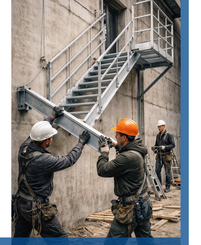 Монтаж металлических лестниц в Ессентуках от 15296 р. | ВЫСОТНИК-Ссн