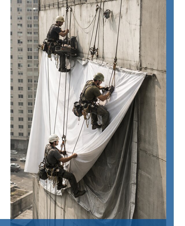 Замена баннерного полотна в Ессентуках от 6628 р. | ВЫСОТНИК-Ссн—заказать