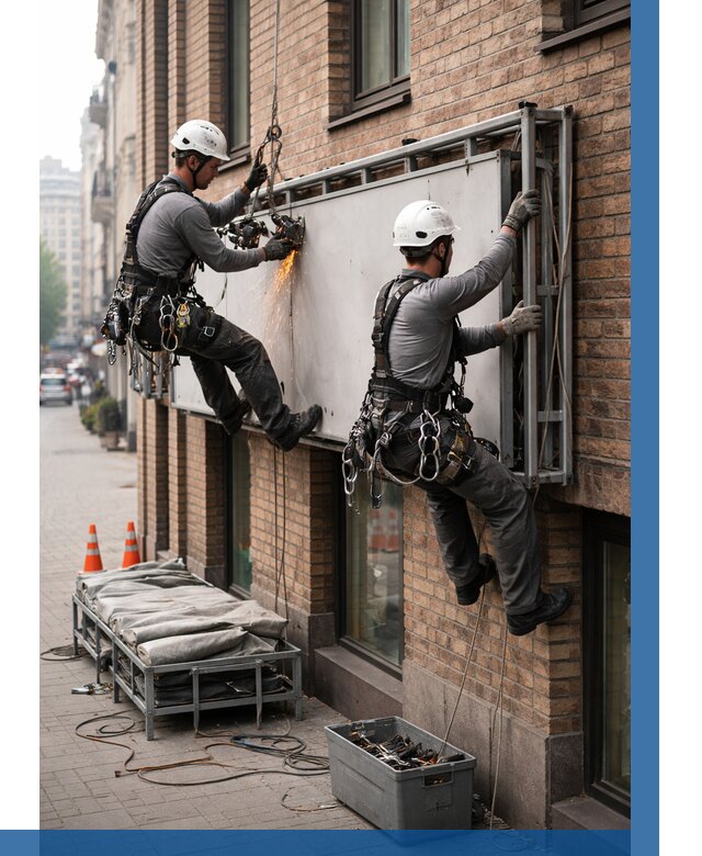 Демонтаж рекламной вывески в Ессентуках от 6628 р. | ВЫСОТНИК-Ссн